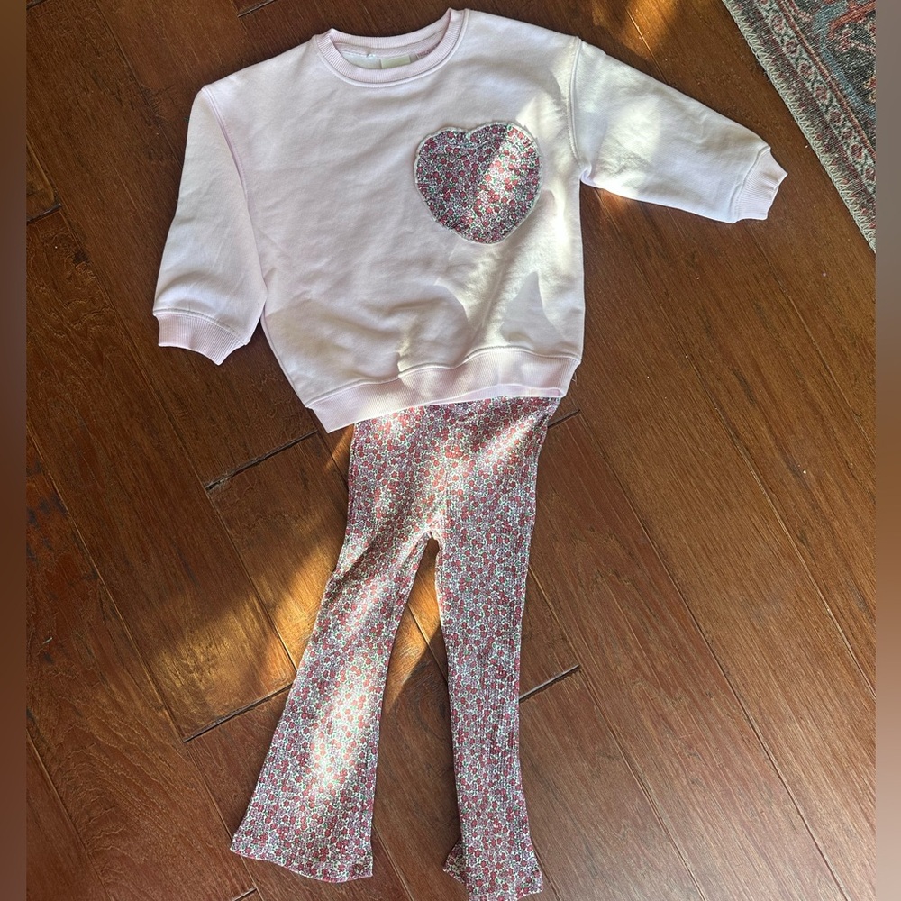 NWOT Zara toddler matching set with flare pants